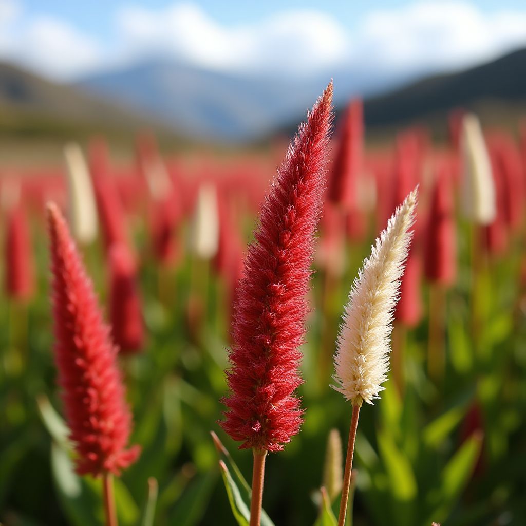 Campo de quinua en los Andes